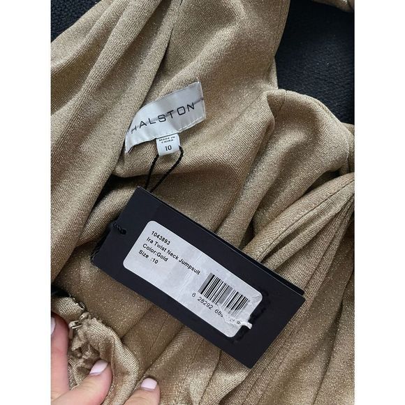 Halston Ira Twist-Neck Jumpsuit US 10 $795 - Picture 11 of 11